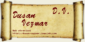 Dušan Vezmar vizit kartica
